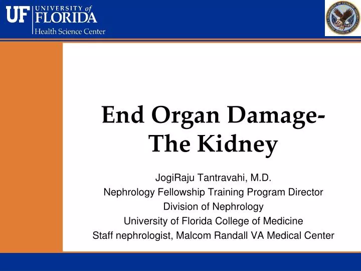 end organ damage the kidney