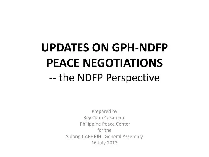 updates on gph ndfp peace negotiations the ndfp perspective