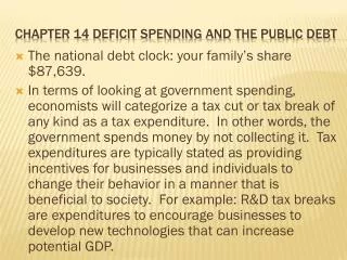 Chapter 14 Deficit spending and the public debt