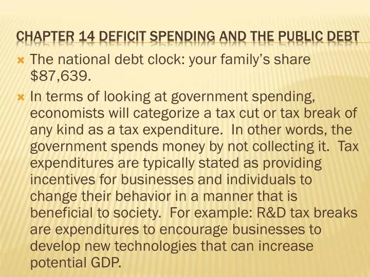 chapter 14 deficit spending and the public debt