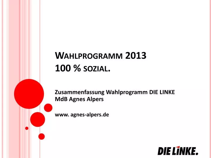 wahlprogramm 2013 100 sozial