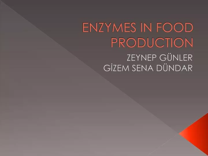 enzymes in food production