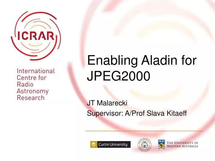 enabling aladin for jpeg2000