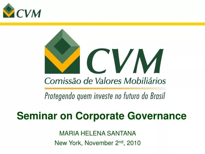 seminar on corporate governance