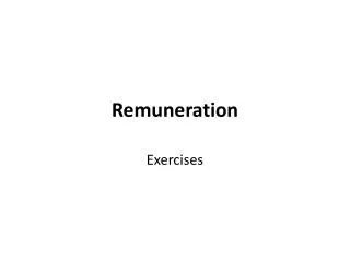 Remuneration