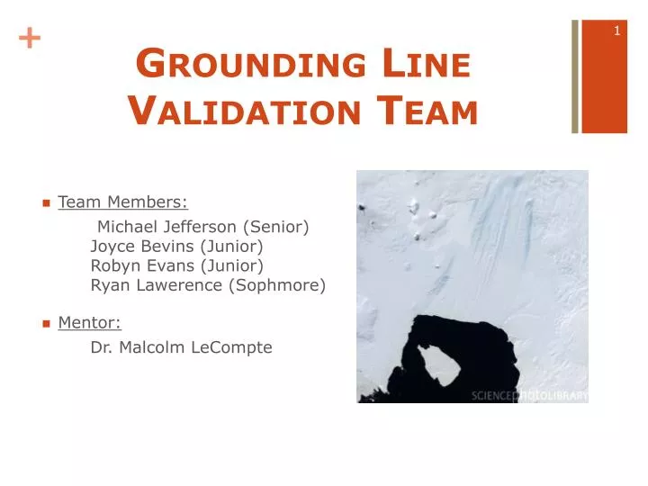 grounding line validation team