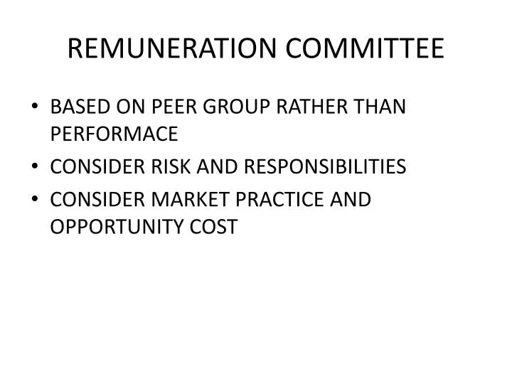 remuneration committee
