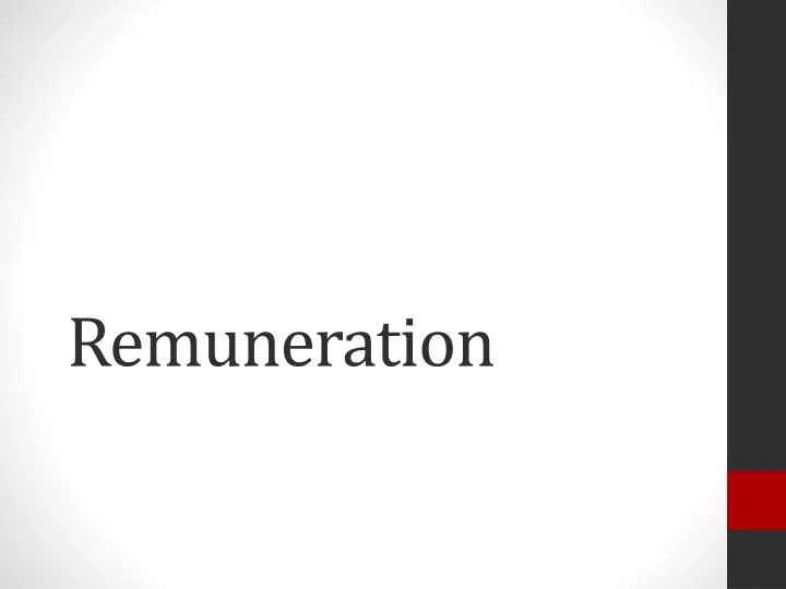 remuneration