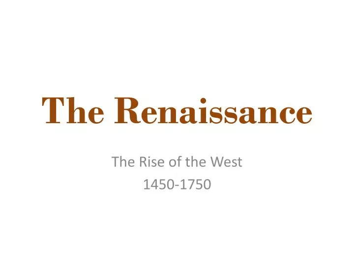 the renaissance