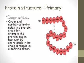 Protein structure - Primary