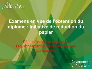 examens en vue de l obtention du dipl me initiative de r duction du papier