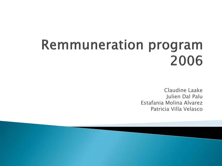 remmuneration program 2006