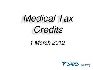 Medical Tax Credits