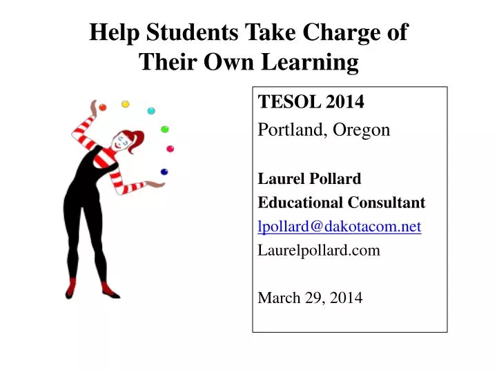 help students take charge of their own learning