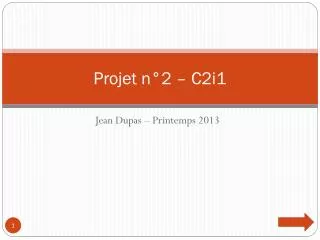 Projet n°2 – C2i1