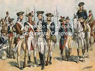 Speech to the Second Continental Congress