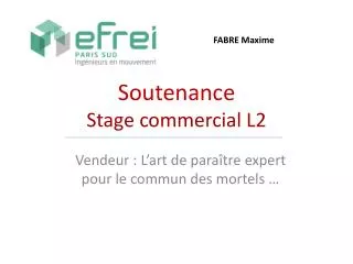 soutenance stage commercial l2