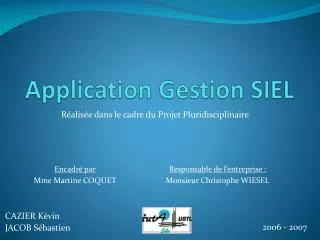 application gestion siel