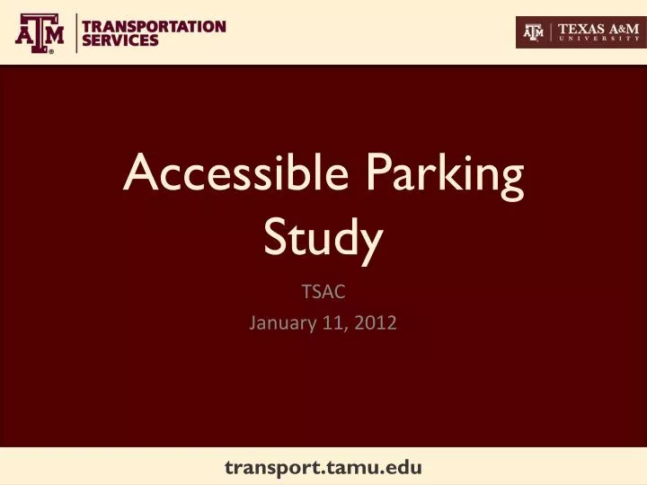 accessible parking study