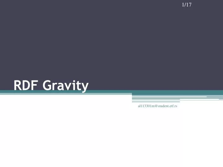 rdf gravity
