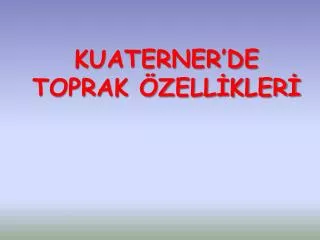 kuaterner de toprak zell kler