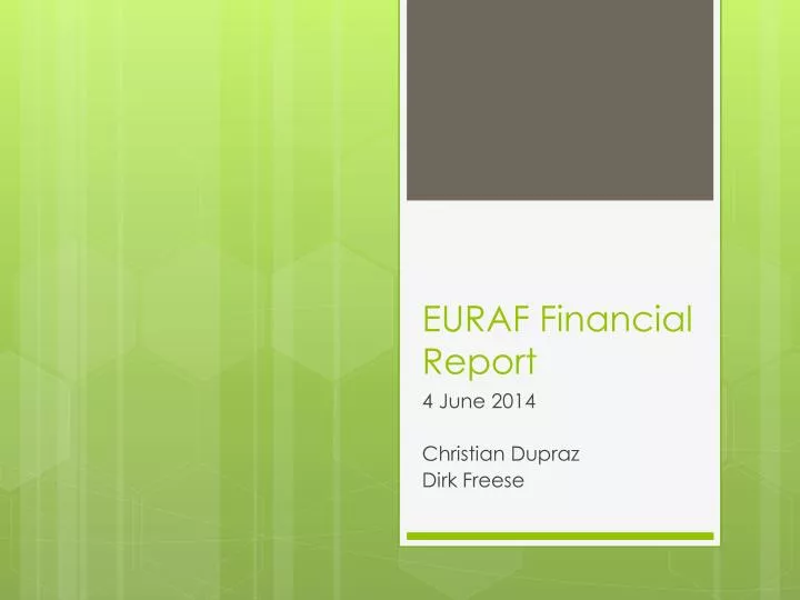 euraf financial report