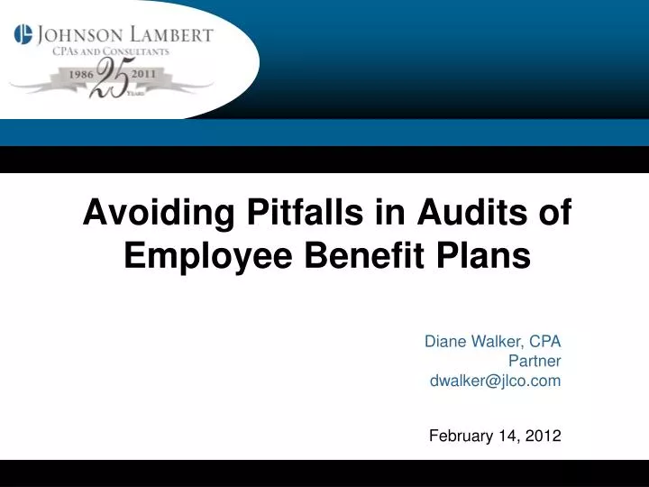 avoiding pitfalls in audits of employee benefit plans
