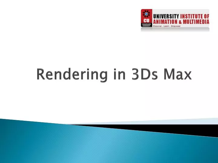 rendering in 3ds max