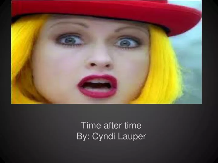 time after time by cyndi lauper