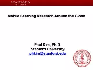 Mobile Learning Research Around the Globe