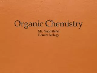 Organic Chemistry