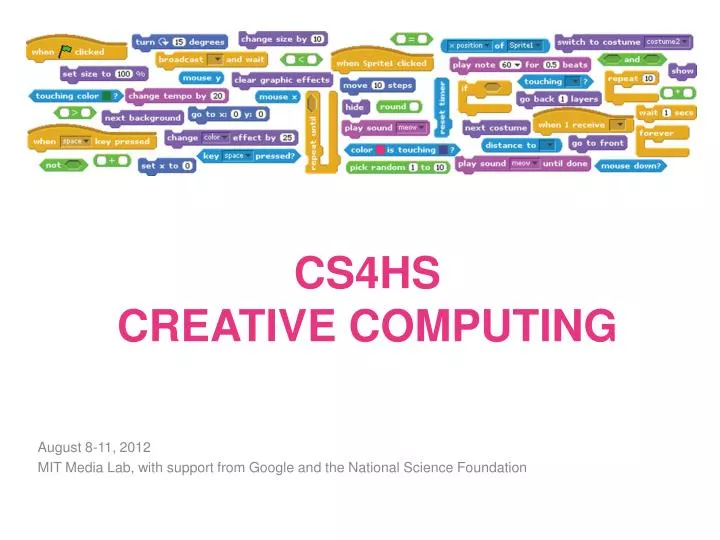 cs4hs creative computing