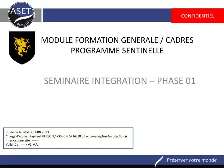 module formation generale cadres programme sentinelle