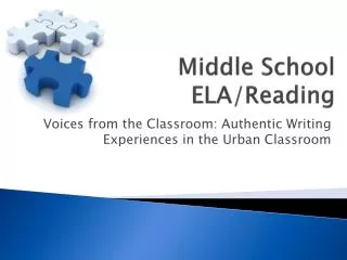 Middle School ELA/Reading