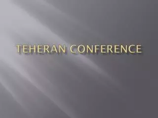 Teheran Conference