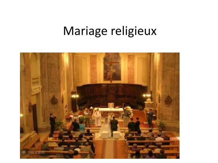 mariage religieux
