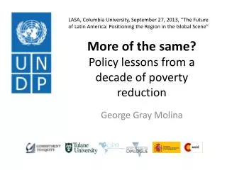 More of the same? Policy lessons from a decade of poverty reduction