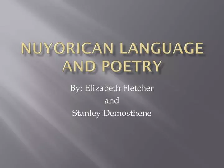 nuyorican language and poetry
