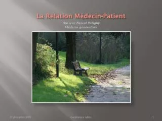 la relation m decin patient