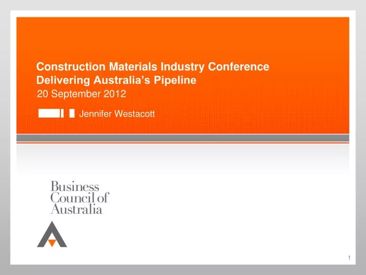 construction materials industry conference delivering australia s pipeline