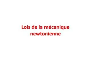 lois de la m canique newtonienne
