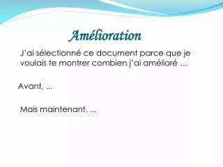 am lioration