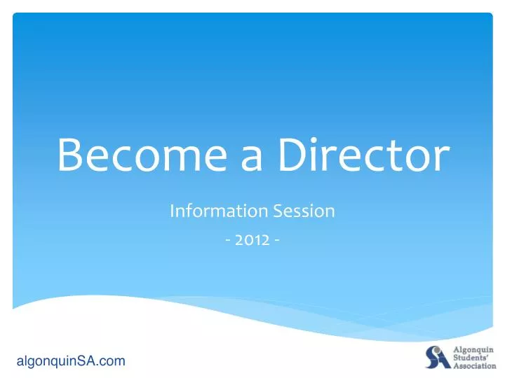 become a director
