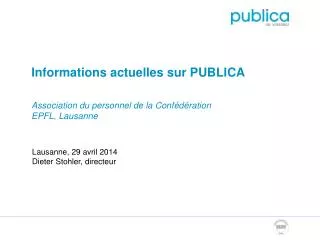 informations actuelles sur publica