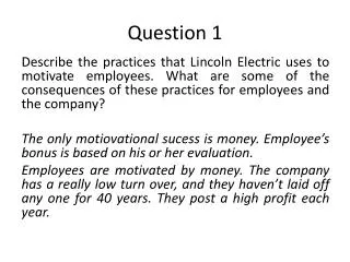 Question 1