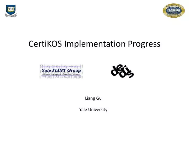 certikos implementation progress