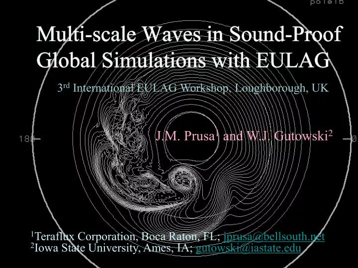 multi scale waves in sound proof global simulations with eulag