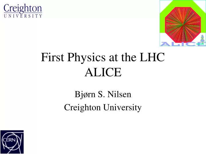first physics at the lhc alice