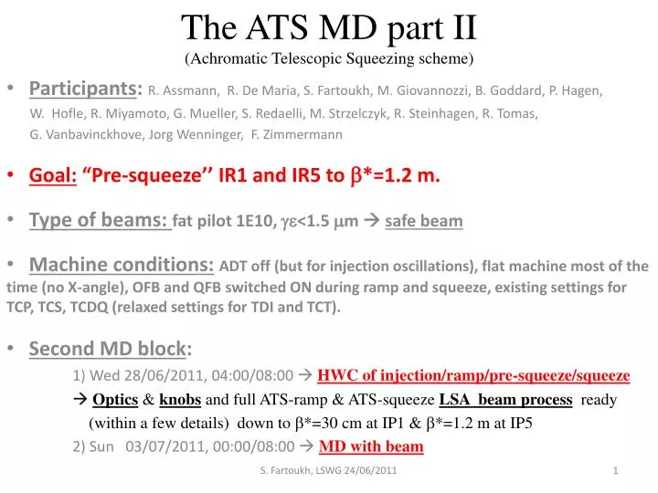 the ats md part ii achromatic telescopic squeezing scheme