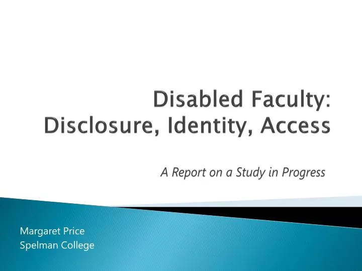 disabled faculty disclosure identity access
